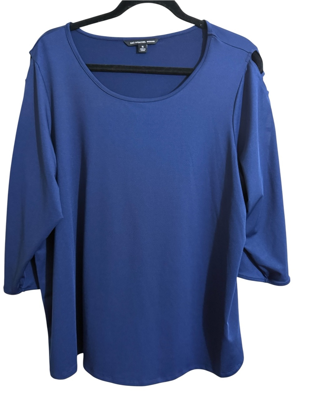 Zac & Rachel Women's Blue Scoop Neck Top